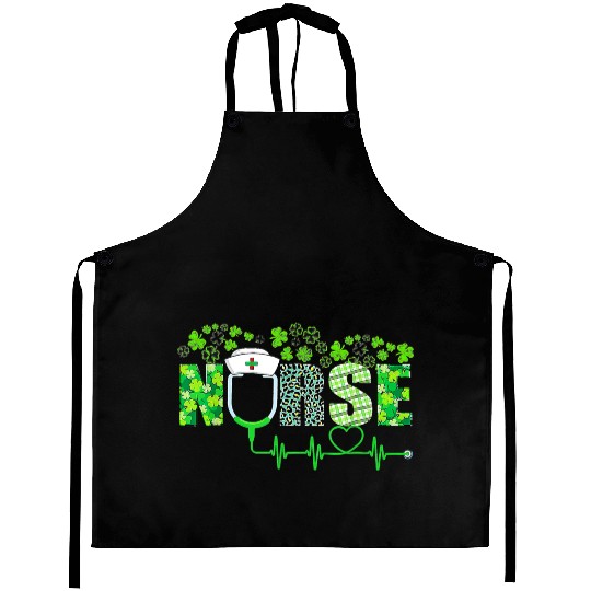 Irish Nurse Shamrock Stethoscope St Patricks Day Aprons