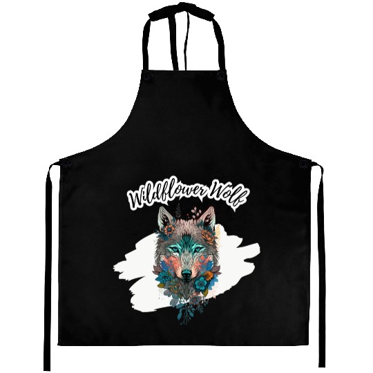 Wildflower Wolf Aprons