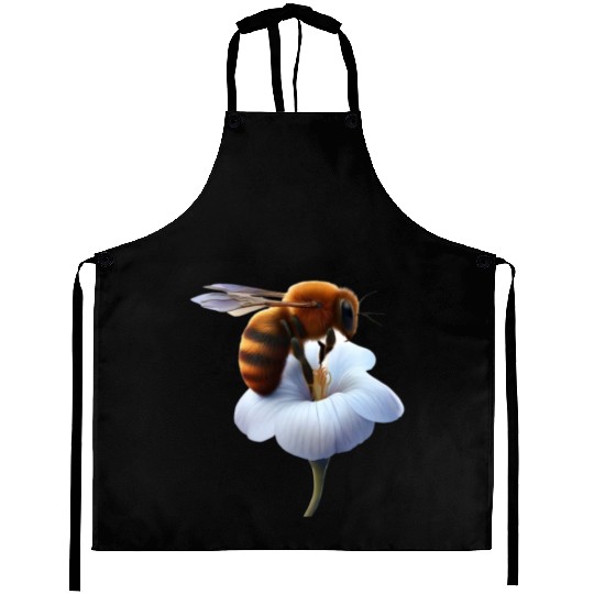 bee on flower Aprons