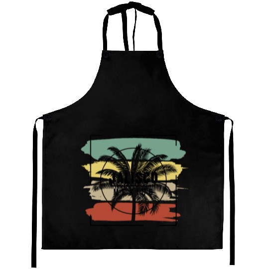 Jalisco Mexico Palm Tree Retro Artistic Aprons