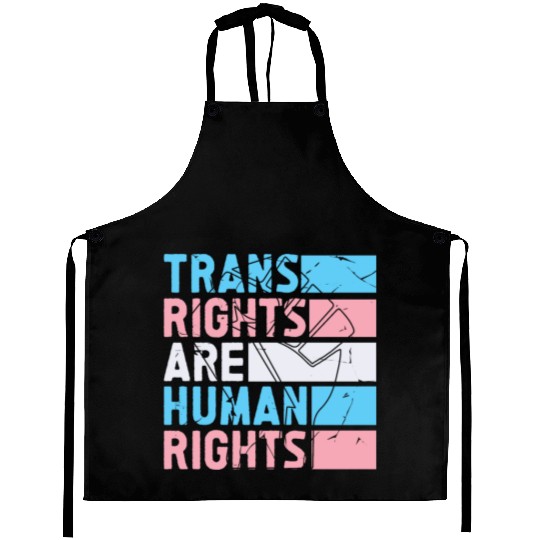 Trans Rights Are Human Rights Support LGBT Pride Aprons