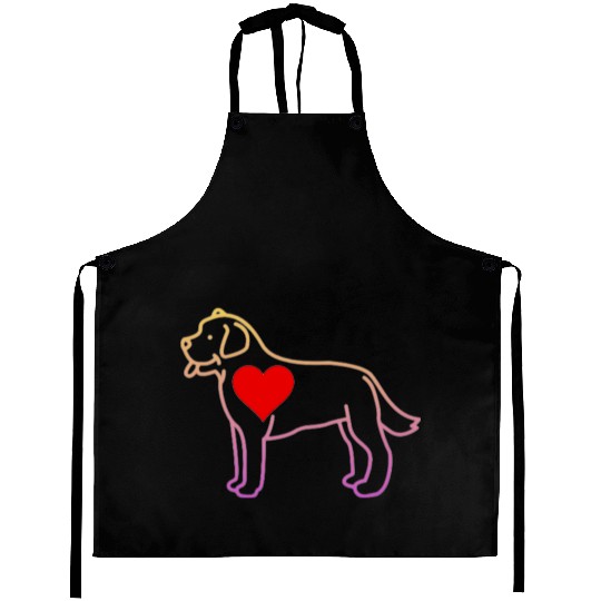 Labrador big heart Aprons