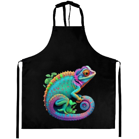 Cute Chameleon is a colorful beautiful Cute animal Aprons
