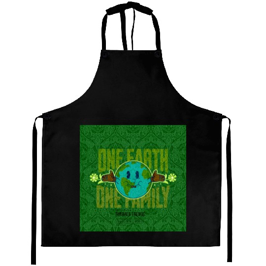One Earth One Family (Sustainable for earth day) Aprons