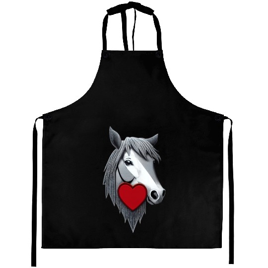 Horse with a heart Aprons