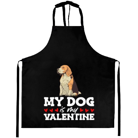 My Dog Is My Valentine Date Cute Doggy Aprons