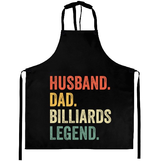 Pool Player Funny Husband Dad Billiards Legend Aprons