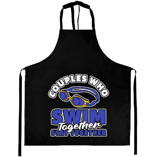 Swimming Swimmer Couple Aprons