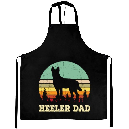 Australian Cattle Dog Red Blue Pet Heeler Dad Cute Aprons