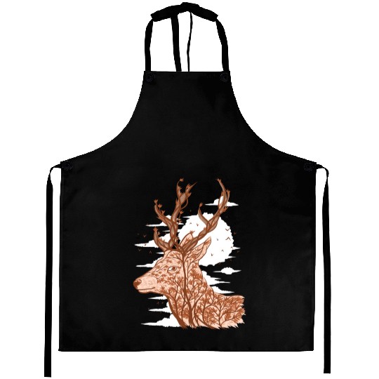 Tree Deer Beautiful Animal Aprons