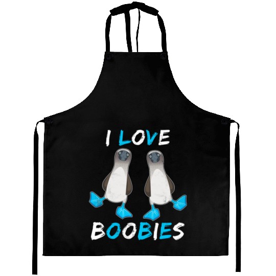 I Love Boobies Funny Booby Bird Aprons