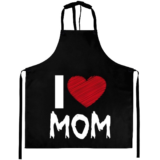 I Love Mom Aprons