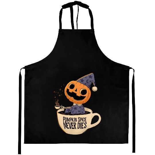 Pumpkin Spice Never Dies Aprons
