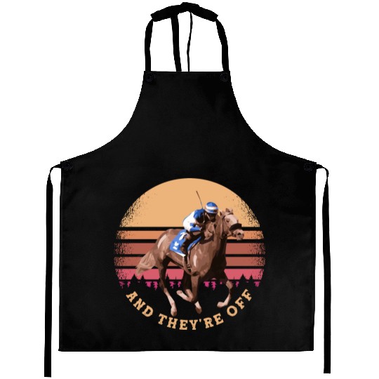 And They're Off - Funny Horse Racing at Vintage Aprons