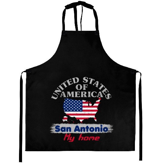 United States of America - San Antonio my home Aprons