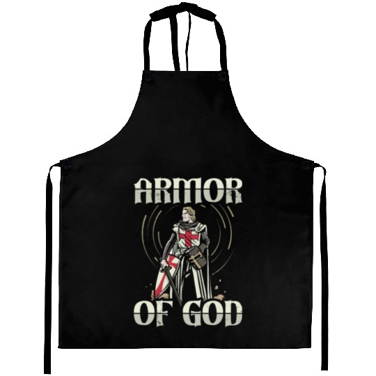 Armor of God Templar Knight Christian Faith Jesus Aprons