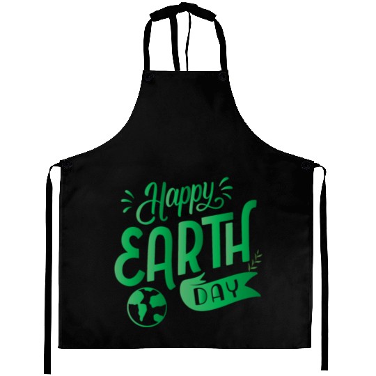 Happy Earth Day design . Aprons