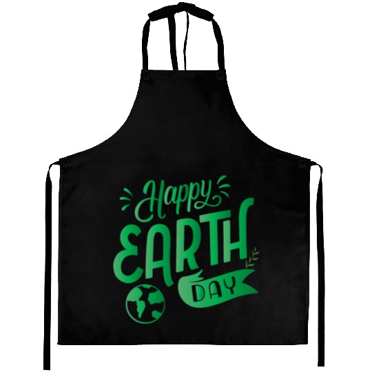 Happy Earth Day design . Aprons