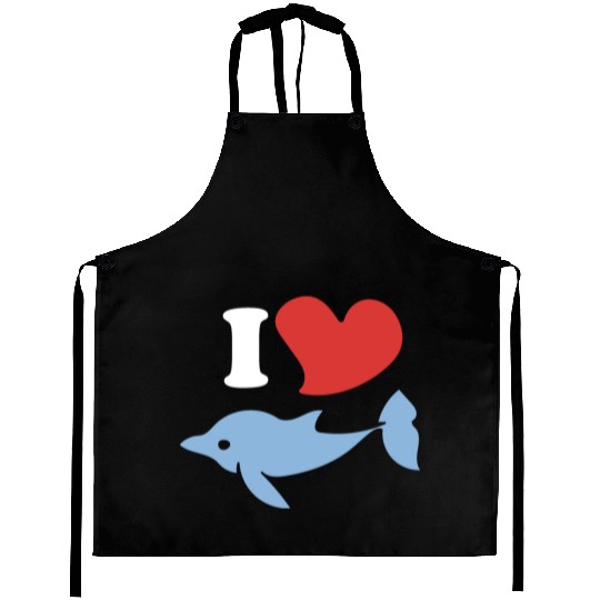 I love dolphins 1 Aprons