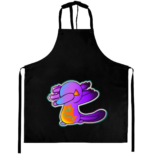 Jack O Lantern Axolotl Halloween Trick Or Treat 1 Aprons