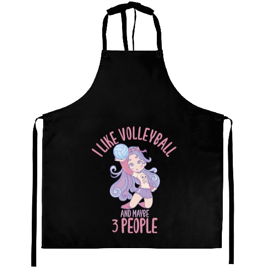 I like volleyball and maybe 3 people Aprons