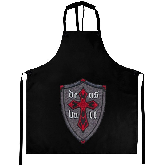 Deus Vult Cross on Shield Aprons