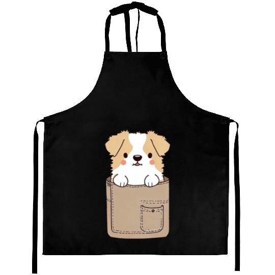 Dog in pocket funny puppy for dog lovers Aprons