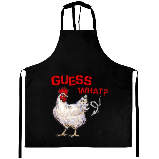 Funny Guess What Chicken Butt Farmer Chicken Buffs Aprons