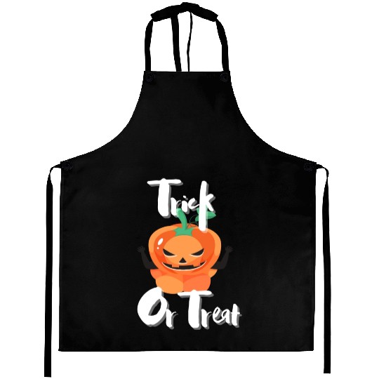 Scary Trick Or Treat Pumpkin Aprons