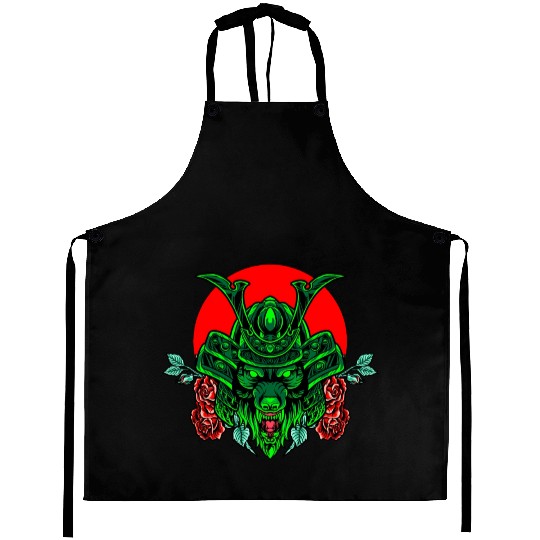 Dangerous lover wolf Aprons