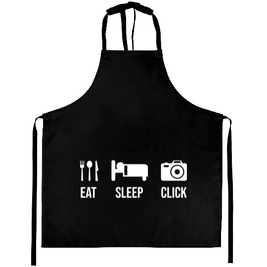 Eat Sleep Click Photography Design Aprons