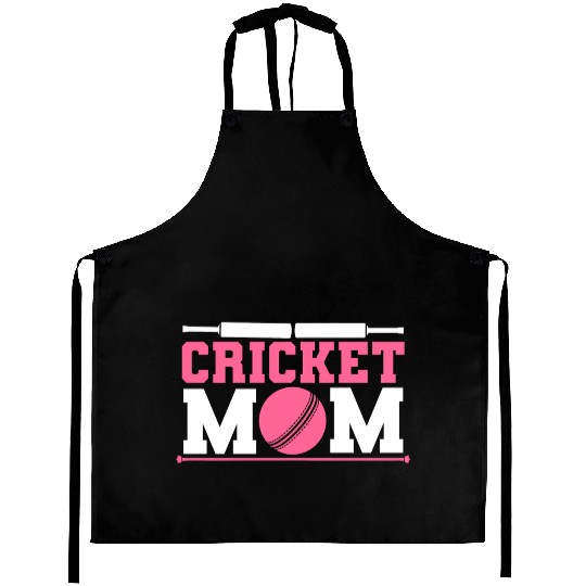 Cool Cricket Mom For Cricket Sports Lover Aprons