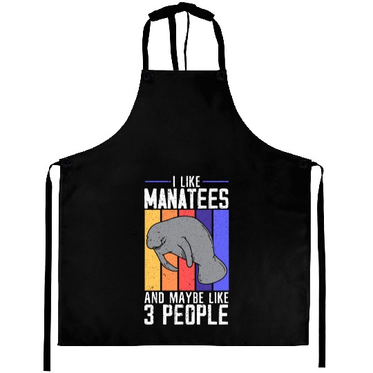 I Like Manatees Dugong Sea Cow Manatee Lover Aprons