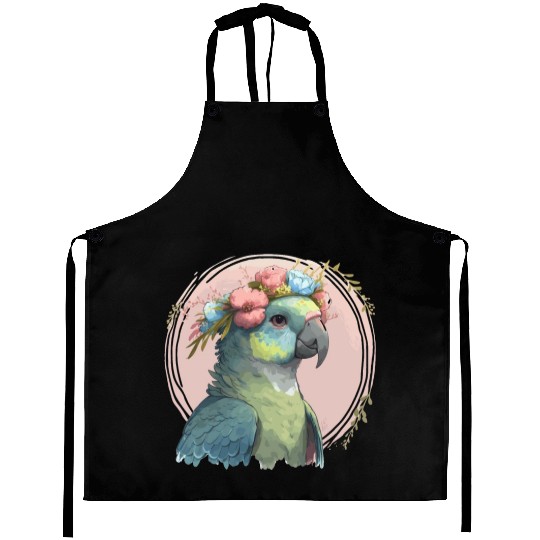 Cute Hahn's Macaw Bird Flower Crown Pet Birds Aprons