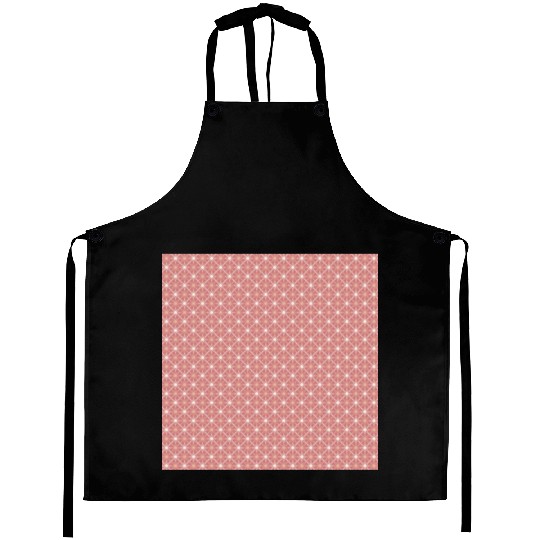 Stars Red Retro Pattern Aprons