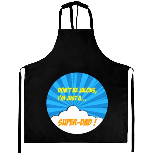 Super-dad super-hero Best dad Father's day Comics Aprons