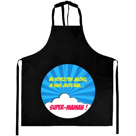 Super-mom super-hero. Best mom Mother's day Comics Aprons