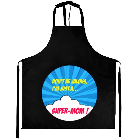 Super-mom super-hero. Best mom Mother's day Comics Aprons
