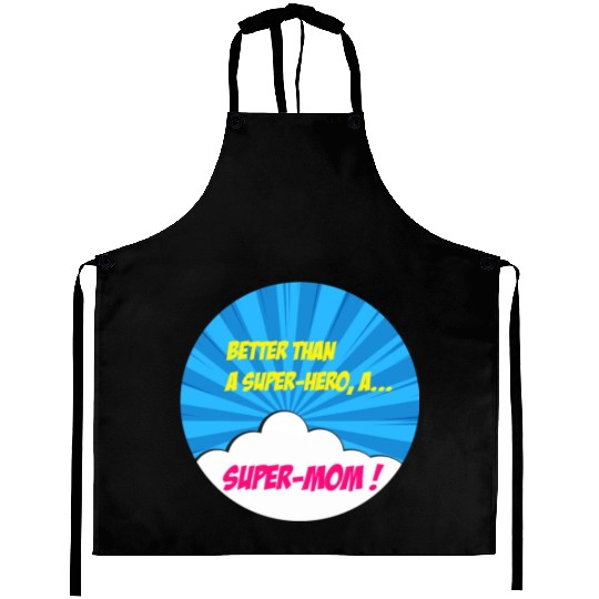 Super-mom super-hero. Best mom Mother's day Comics Aprons