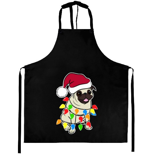 Pug Santa Pug Aprons