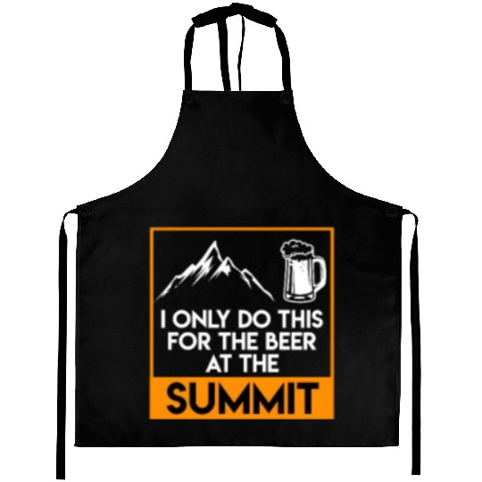 Summit Beer fan Wanderlust Mountain lover Hiker Aprons