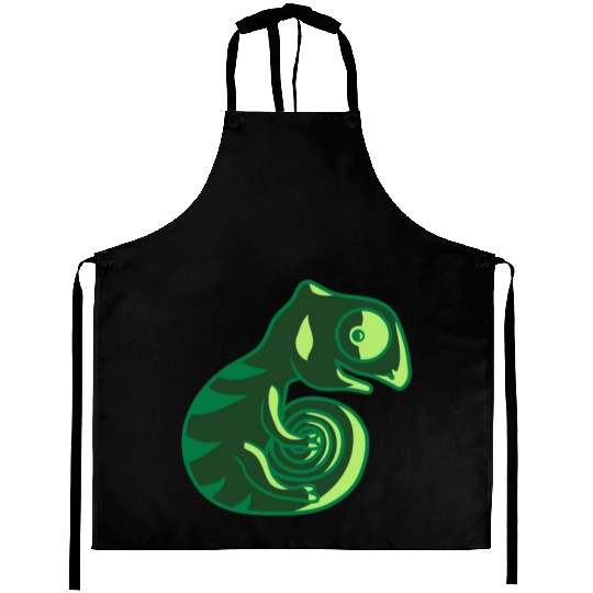 chameleon lizard bunny sweet Aprons
