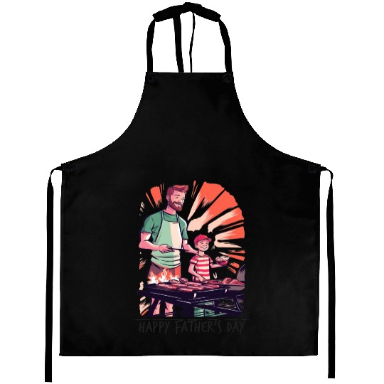 Father and Son Barbecue Father's Day Gift Aprons