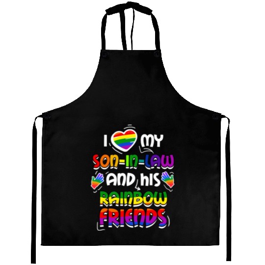 I Love My Son In Law And His Rainbow Friends Aprons
