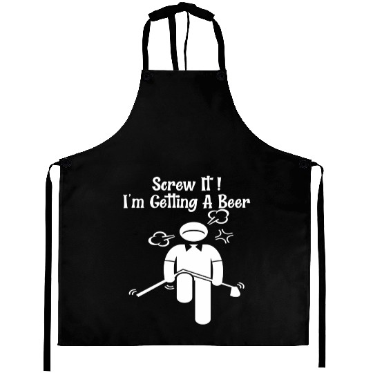 Golf Beer Golfer Father Day Mother Day Aprons