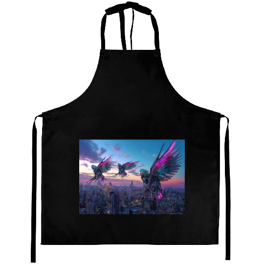 Electric Birds Aprons
