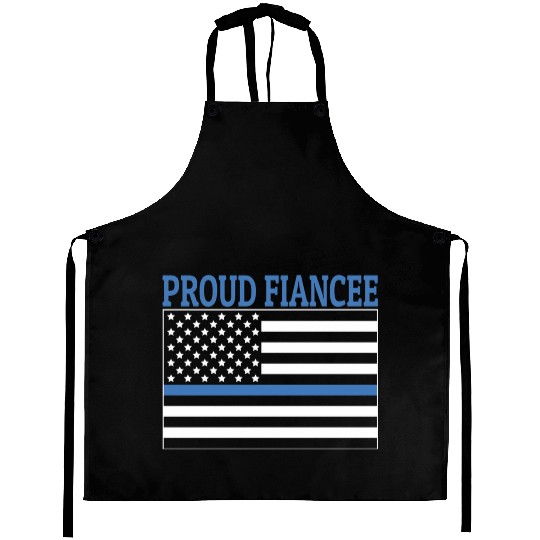 Police Officer Fiancee Proud Fiancee Aprons