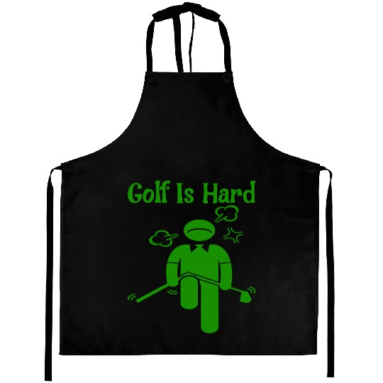 Golf Hard Golfer Father Day Mother Day Aprons