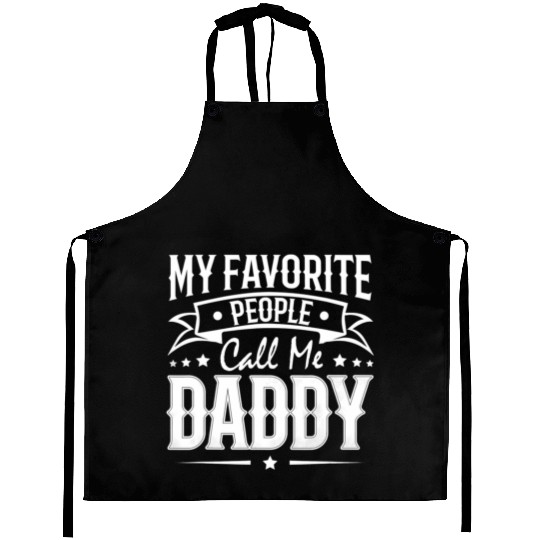Wo My Favorite People Call Me Daddy Vintage Aprons