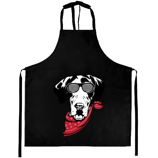 Great Dane Face Shutter Glasses Aprons